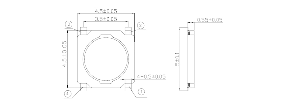 4.5*4.5贴片轻触开关